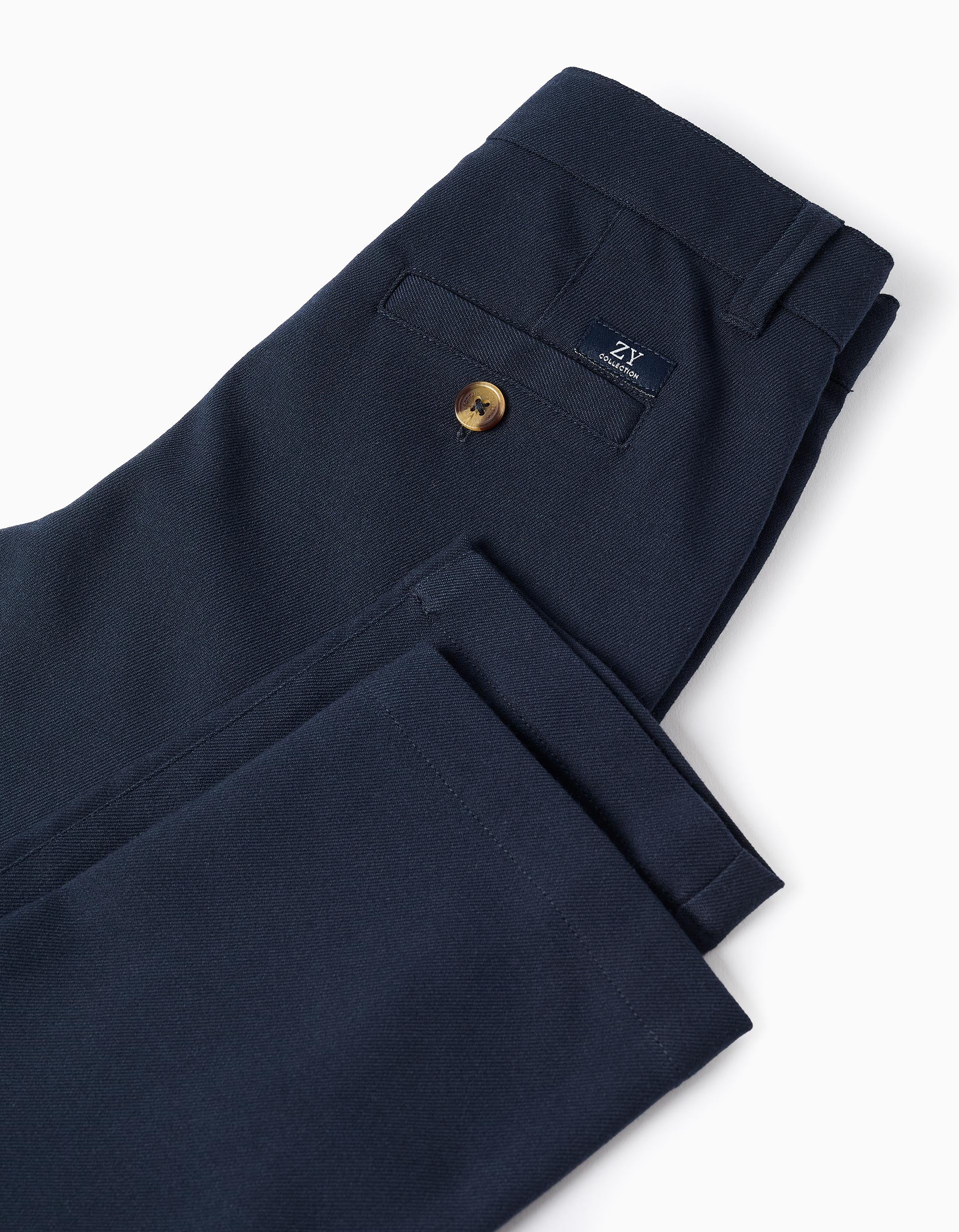Slim twill chino trousers You&Me for boys, dark blue