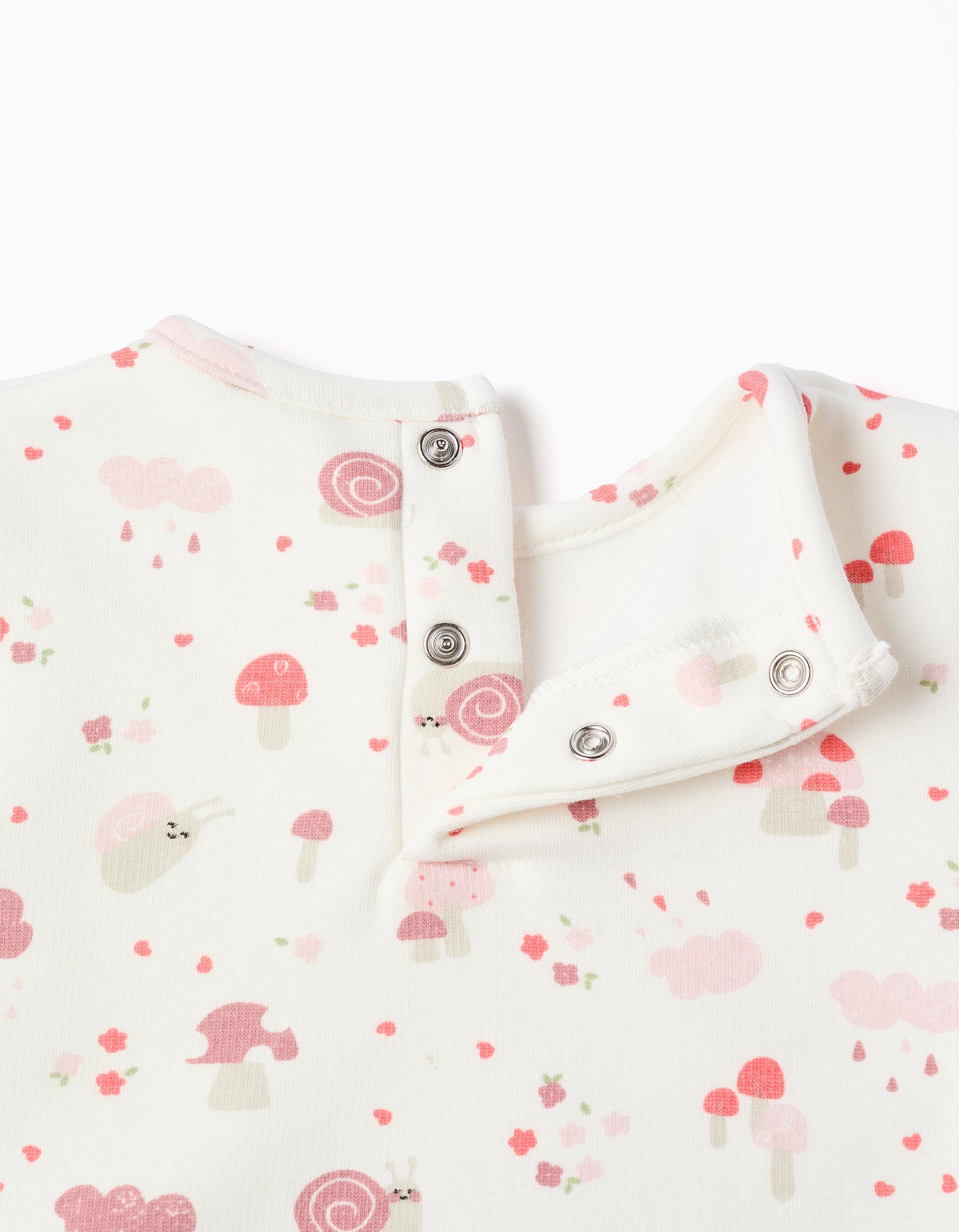 Sweat com forro polar térmico e motivo para recém-nascida, branco