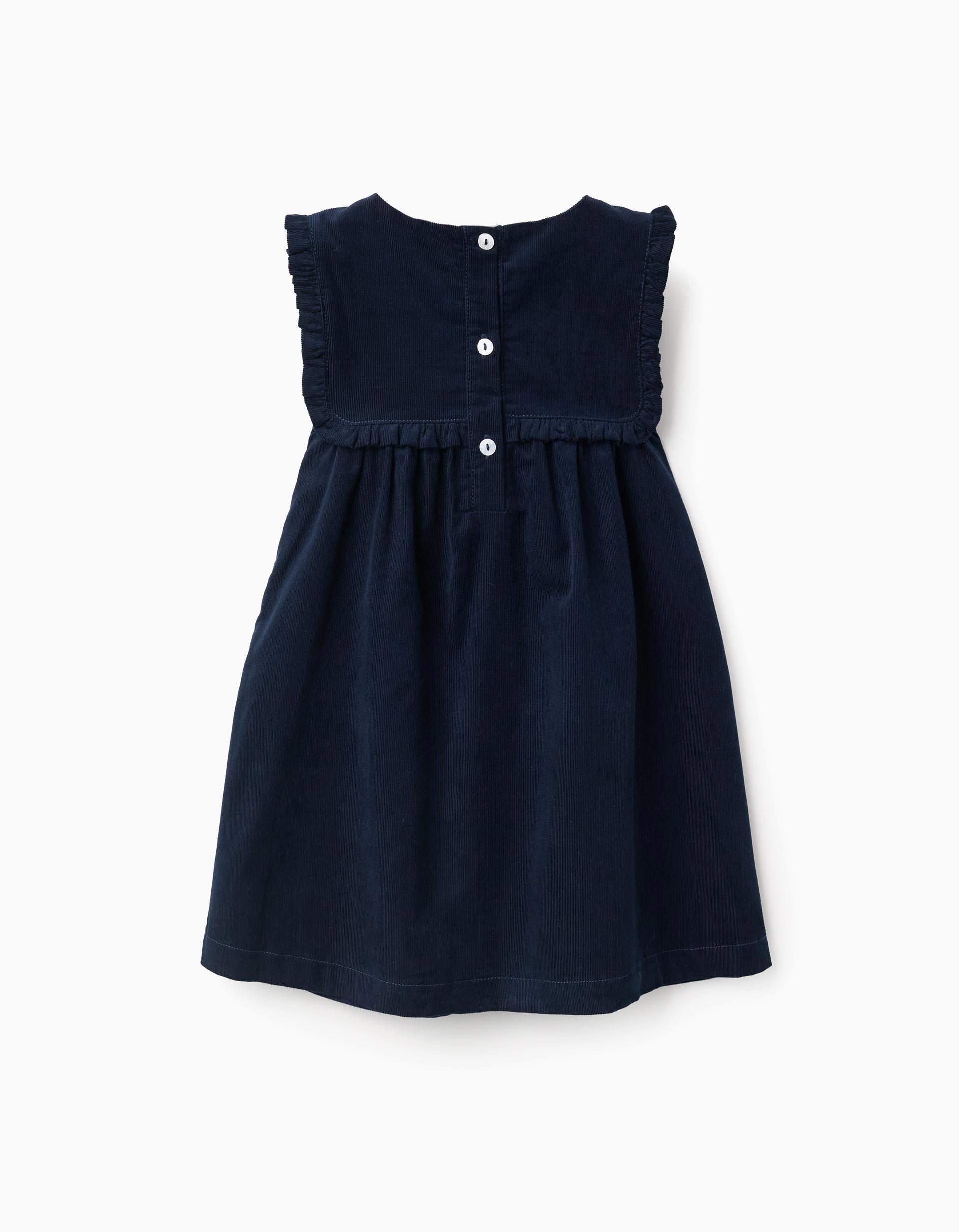 Corduroy Dress for Baby Girls 'B&S', Dark Blue