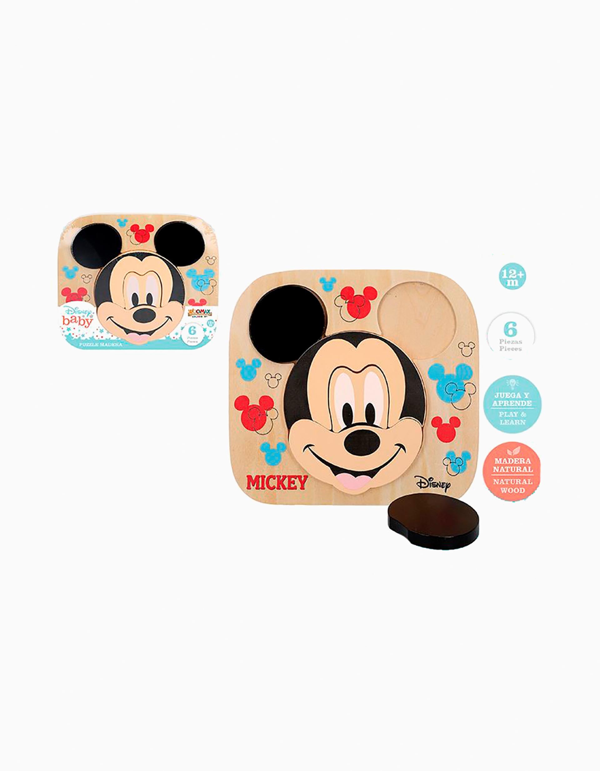 Wooden Puzzle Board Mickey Disney 12M+ – ZIPPY