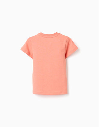 T-shirt de Algodão com Estampado 'Bichinhos' para Bebé Menino, Laranja