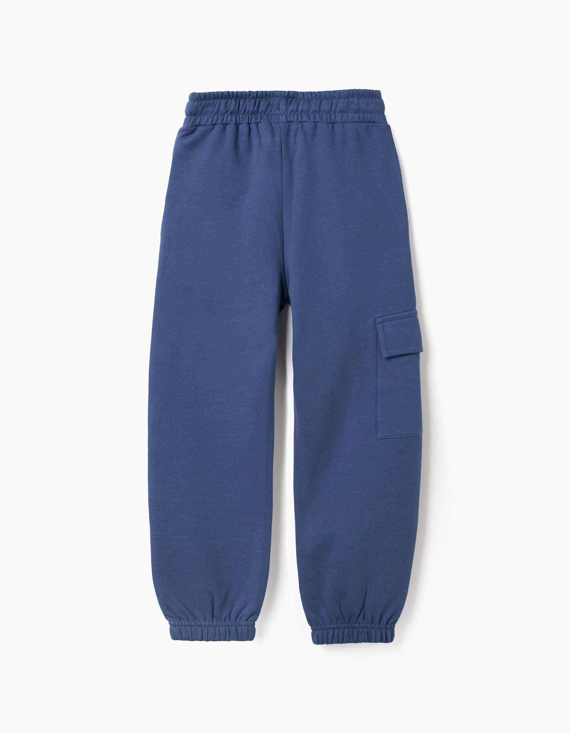 Joggers cardados com estampado Sonic e bolso cargo para menino, azul