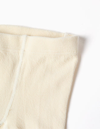 Leotardos de punto acanalado antibolitas para niña, beige claro