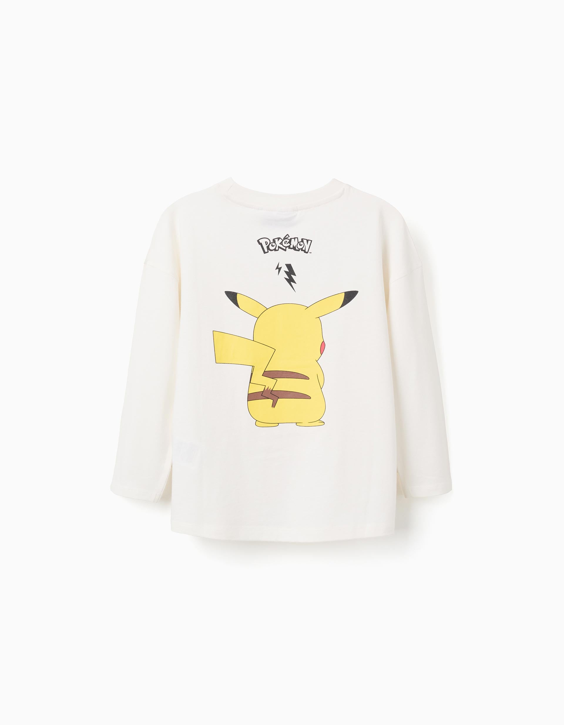 T-shirt en coton avec imprimé Pikachu pour garçon, blanc