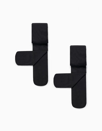 Pack 2 Leotardos de Microfibra 40 Den para Niña, Negro