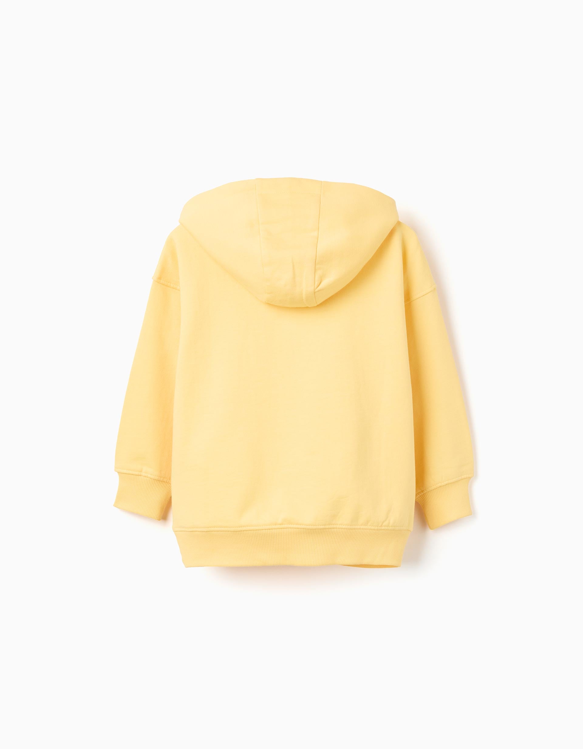 Hooded brushed sweatshirt with Pikachu print for boys, yellow
