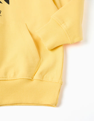 Sweat cardada com capuz e estampado Pikachu para menino, amarelo
