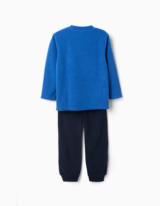 Pijama polar com estampado Sonic para menino, azul