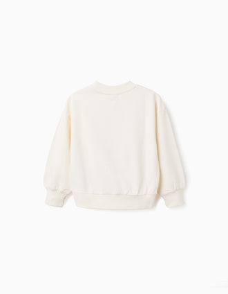 Sudadera de Algodón con Estampado Kuromi para Niña, Blanco