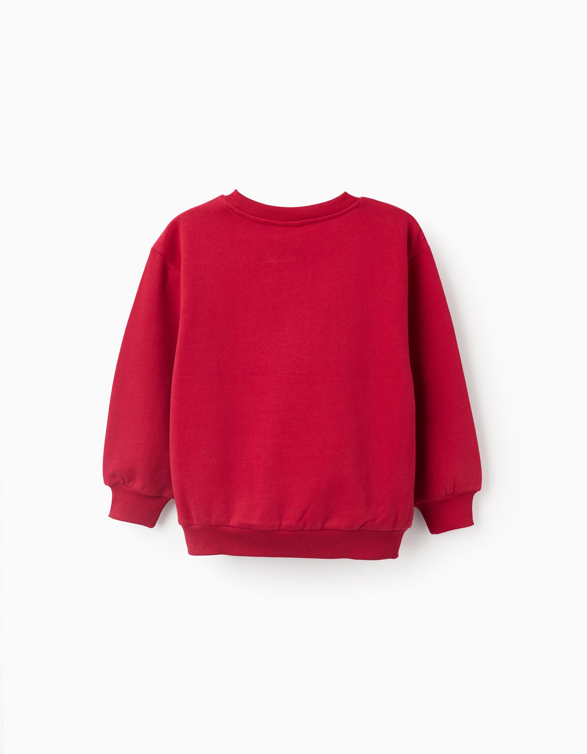 Brushed Christmas Sweatshirt for Girls 'Merry Minnie', Red