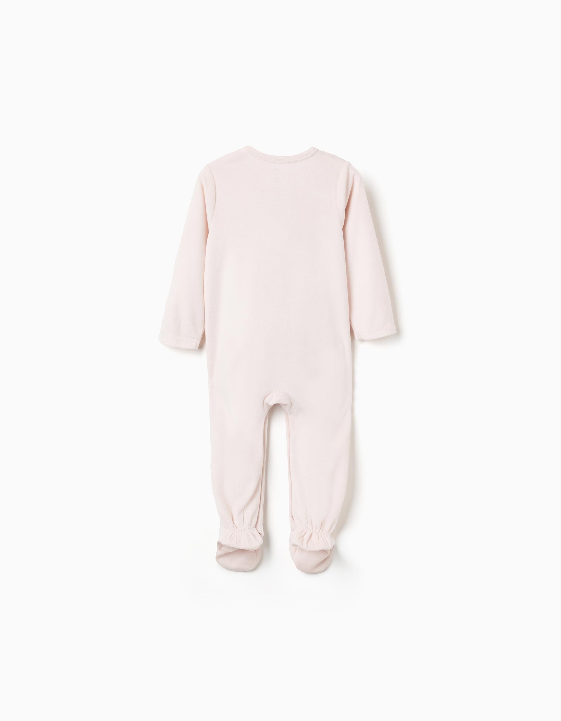 Grenouillère en velours avec Minnie pour nouveau-née et bébé fille, beige