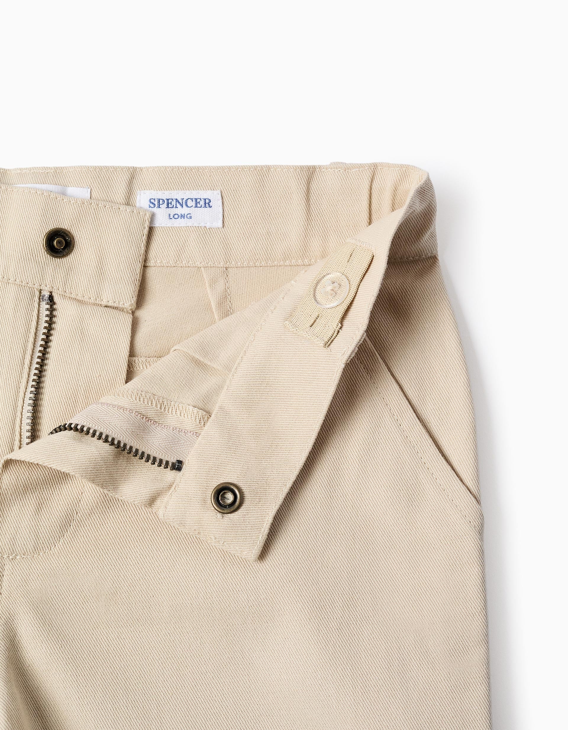 Chemise à manches courtes et short en coton pour garçon, bleu/beige