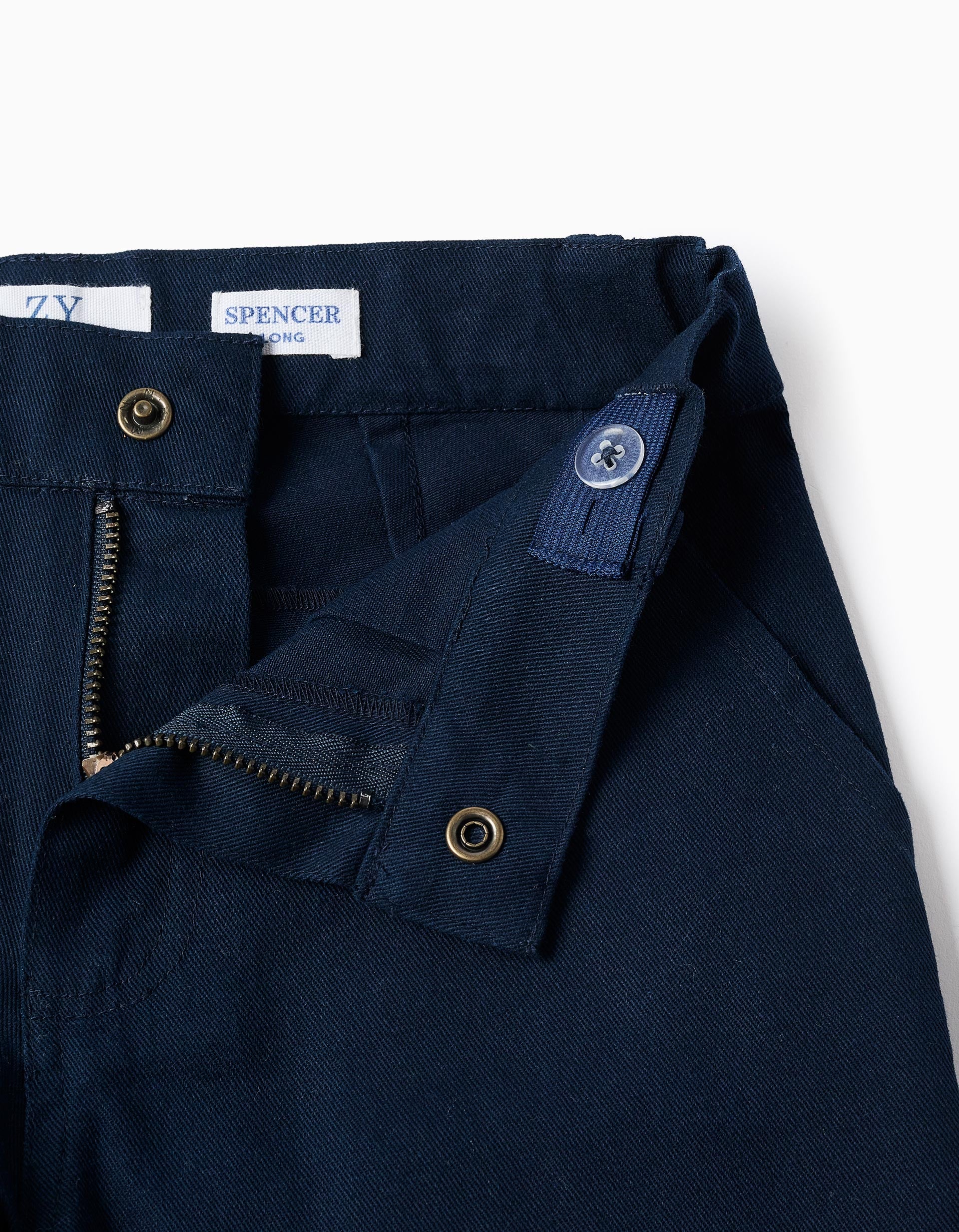 Chemise rayée à manches longues + short en coton pour garçon, bleu