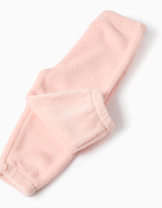 Coral fleece pyjamas with Minnie print for baby girls, white/pink