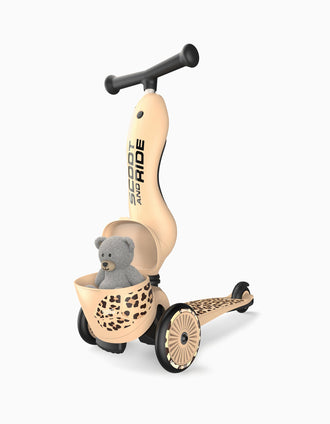 Scooter and Helmet Set Scoot & Ride 12M+, Leopard