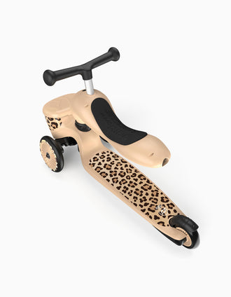 Scooter and Helmet Set Scoot & Ride 12M+, Leopard