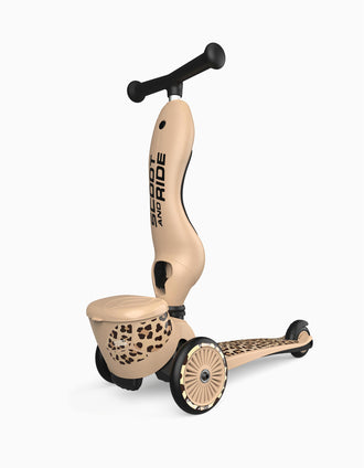 Scooter and Helmet Set Scoot & Ride 12M+, Leopard
