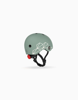 Scooter and Helmet Set Scoot & Ride 12M+, Green Lines