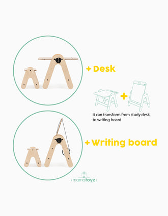 Activity Table With Board Mamatoyz 24M+, Natural