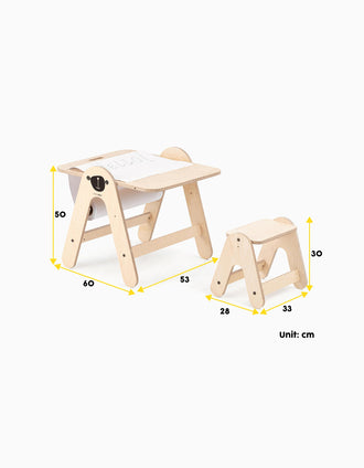 Activity Table With Board Mamatoyz 24M+, Natural