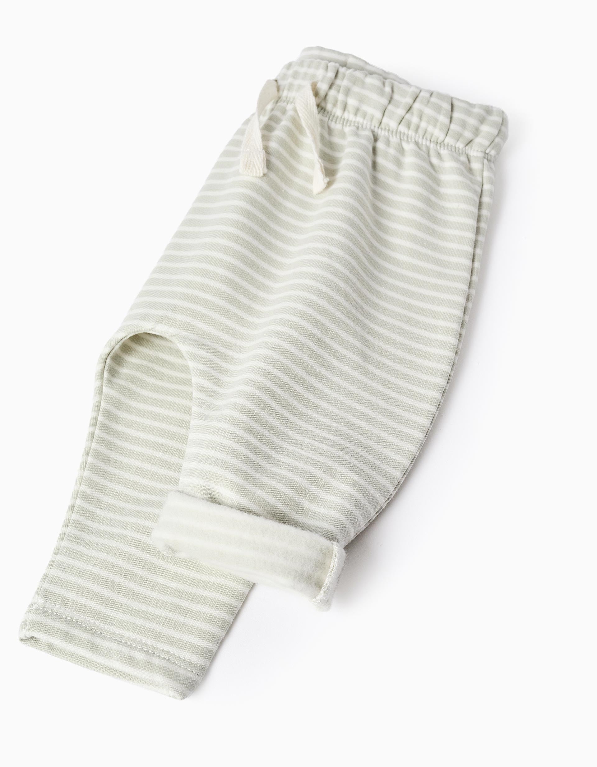 Conjunto perchado de sudadera + pantalón para recién nacido, verde claro