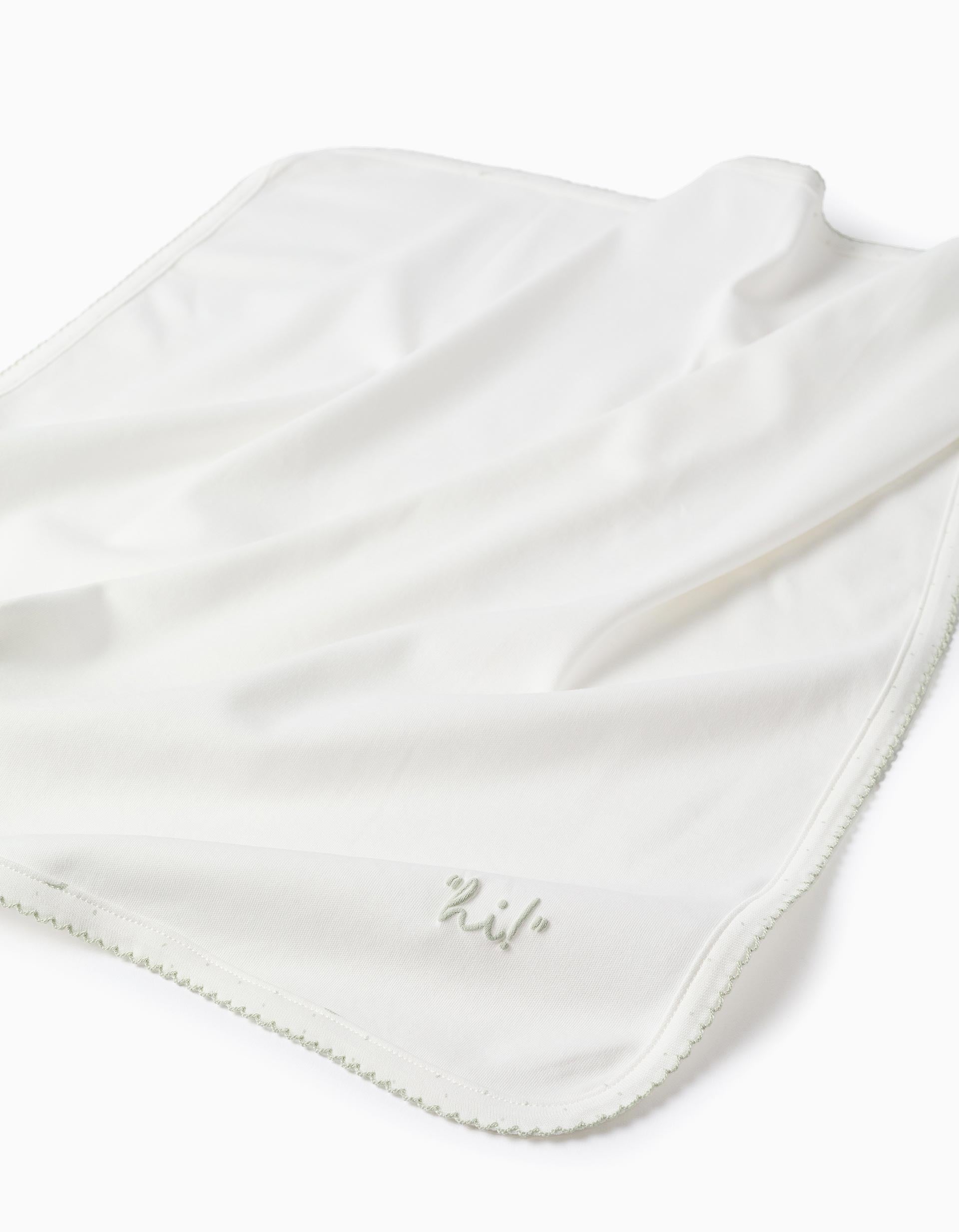 3 piezas de algodón con motivo de lunas para recién nacidos, blanco