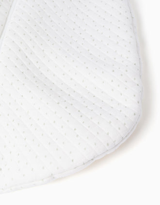 Saco de dormir acolchoado com 2.0 TOG para recém-nascidos, branco/verde