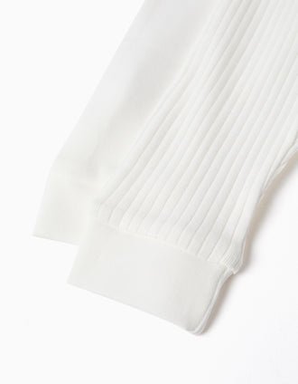 Pack de 4 calças lisas/caneladas de algodão para recém-nascidos, branco