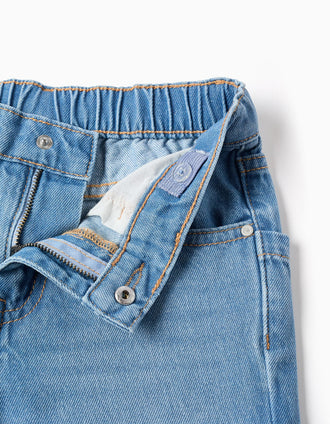 Pantalón vaquero baggy para niño, azul claro