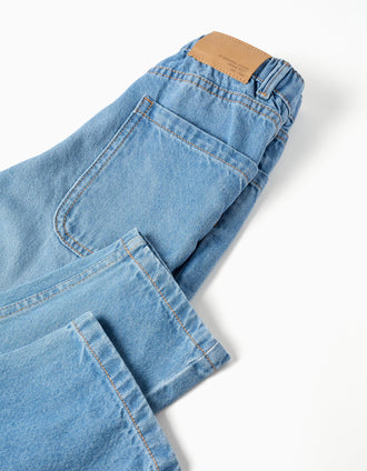 Pantalón vaquero baggy para niño, azul claro
