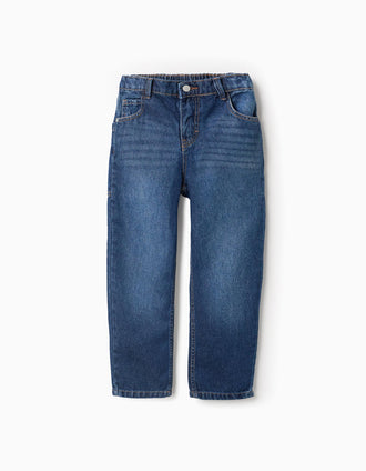 Pantalón vaquero baggy para niño, azul oscuro