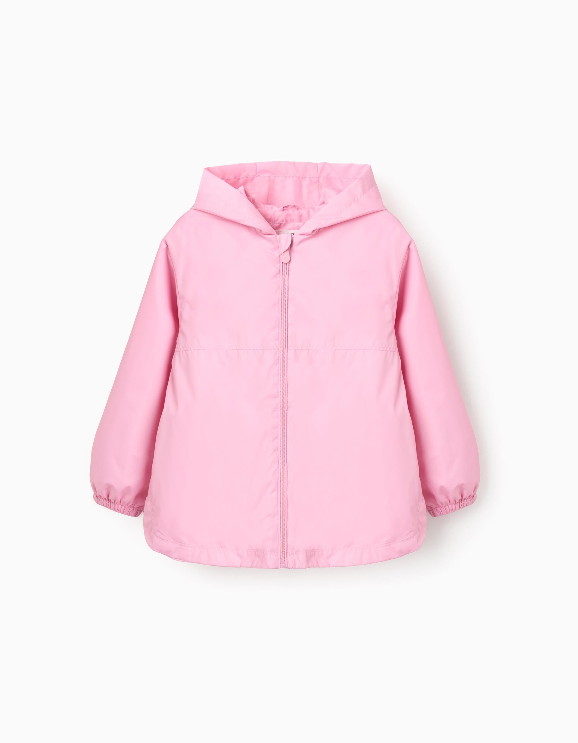 Coupe-vent à capuche et doublure pour fille, rose