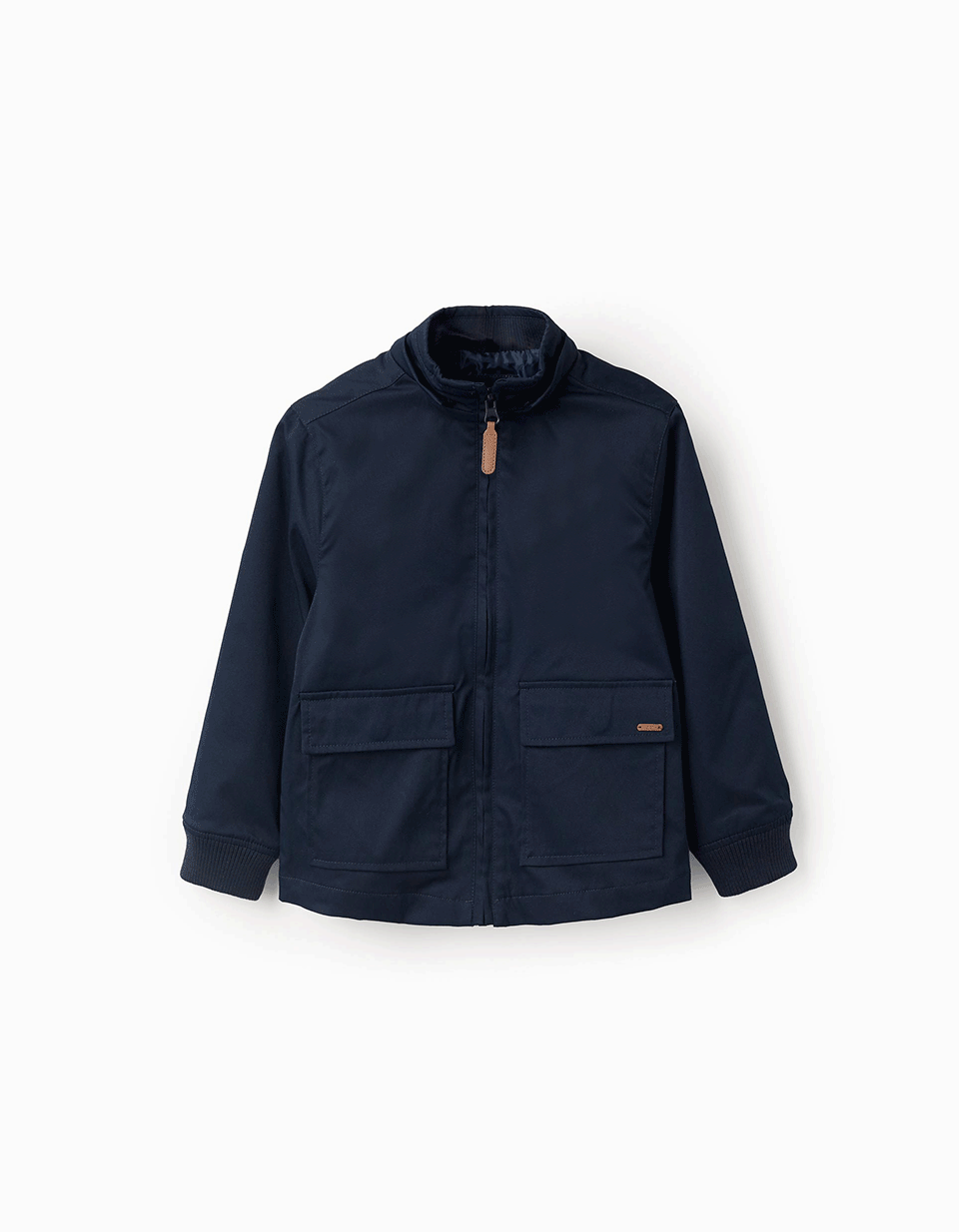 Veste avec doublure et capuche amovible pour garçon, bleu foncé