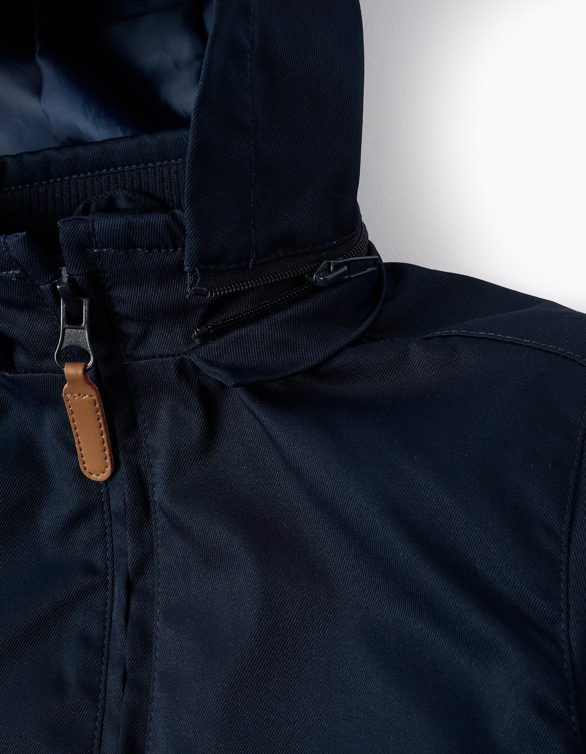 Veste avec doublure et capuche amovible pour garçon, bleu foncé