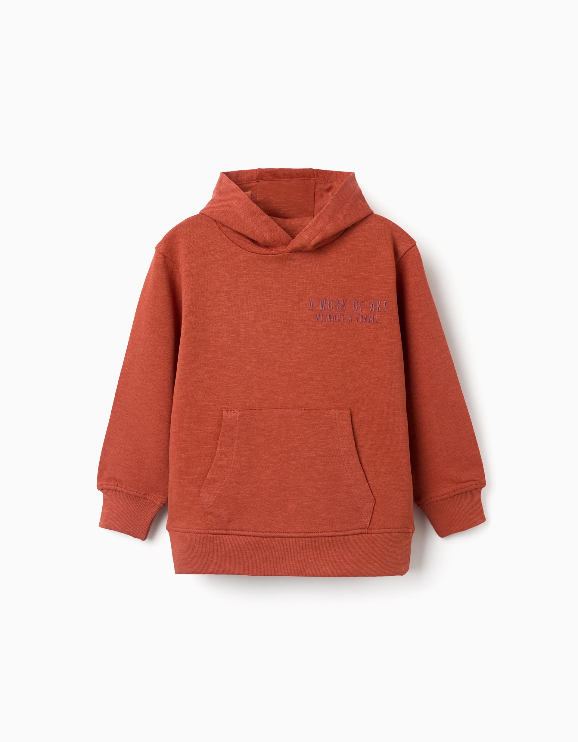 Sweat à capuche avec imprimés Work of Art pour garçon, orange