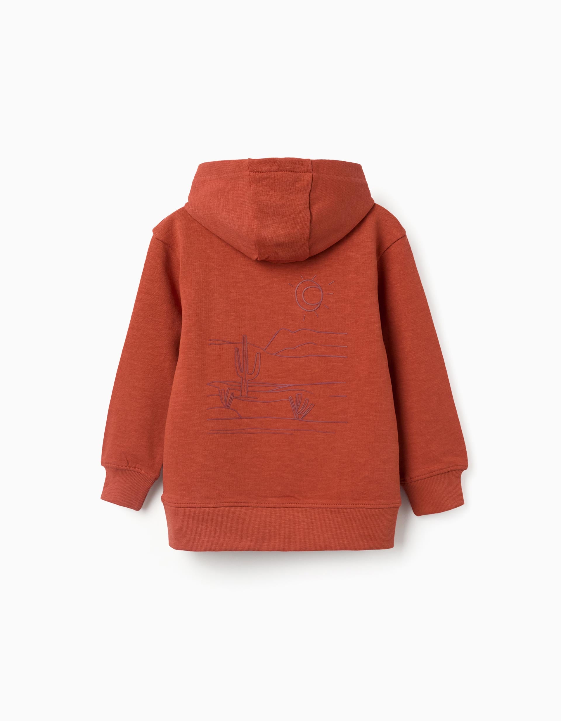 Sweat à capuche avec imprimés Work of Art pour garçon, orange