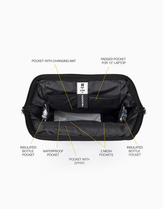 Bolso Cambiador Nikidom, Heather Grey