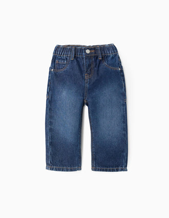 Pantalón vaquero baggy para bebé niño, azul oscuro