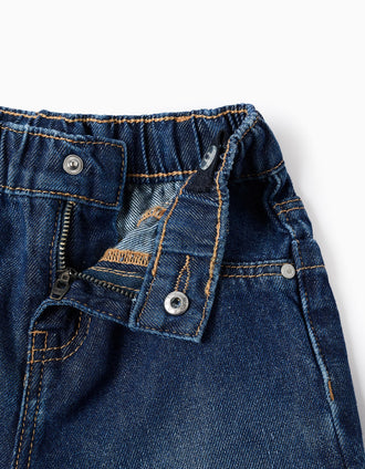 Pantalón vaquero baggy para bebé niño, azul oscuro