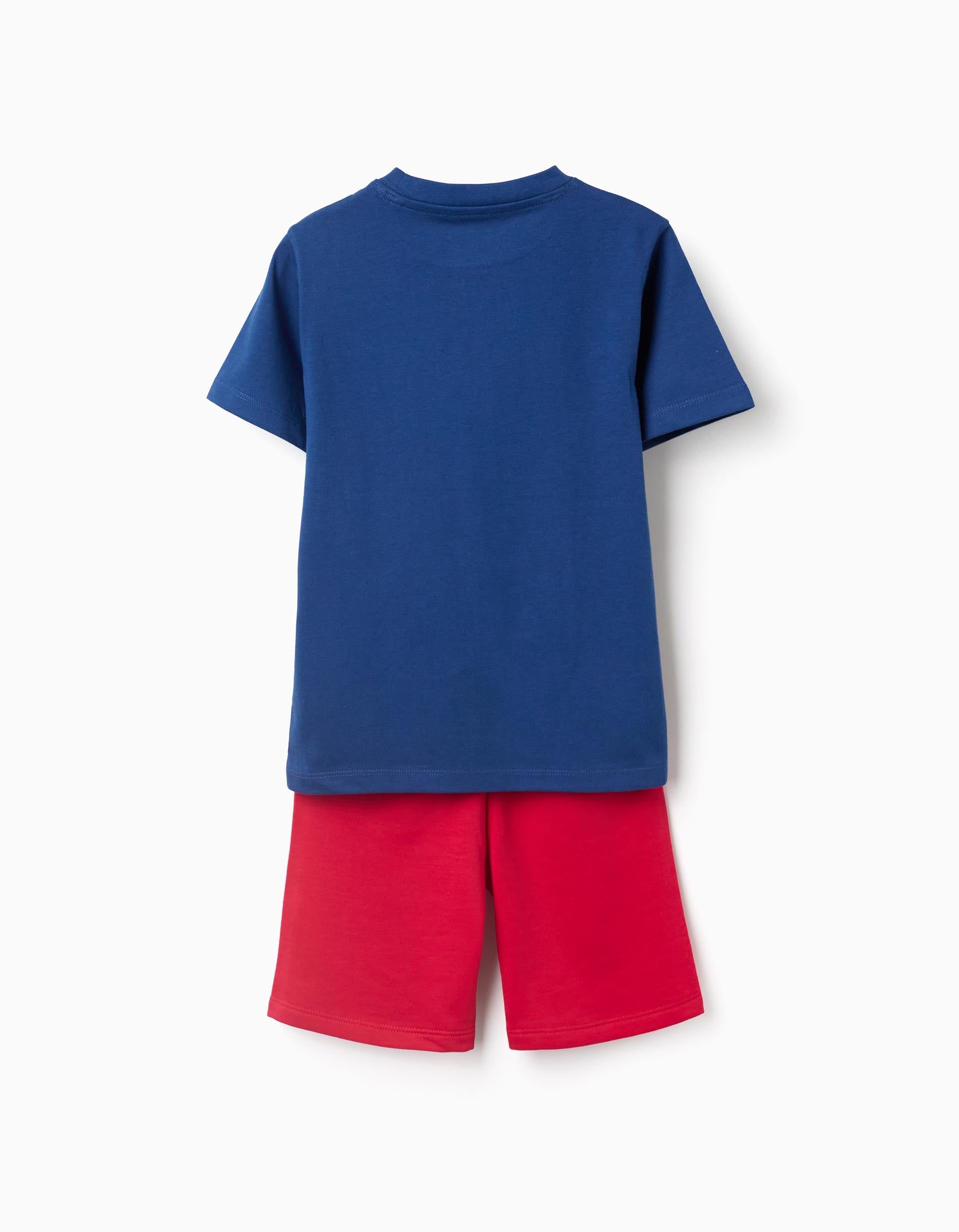 T-shirt e calções com estampado Spider-Man para menino, azul/vermelho