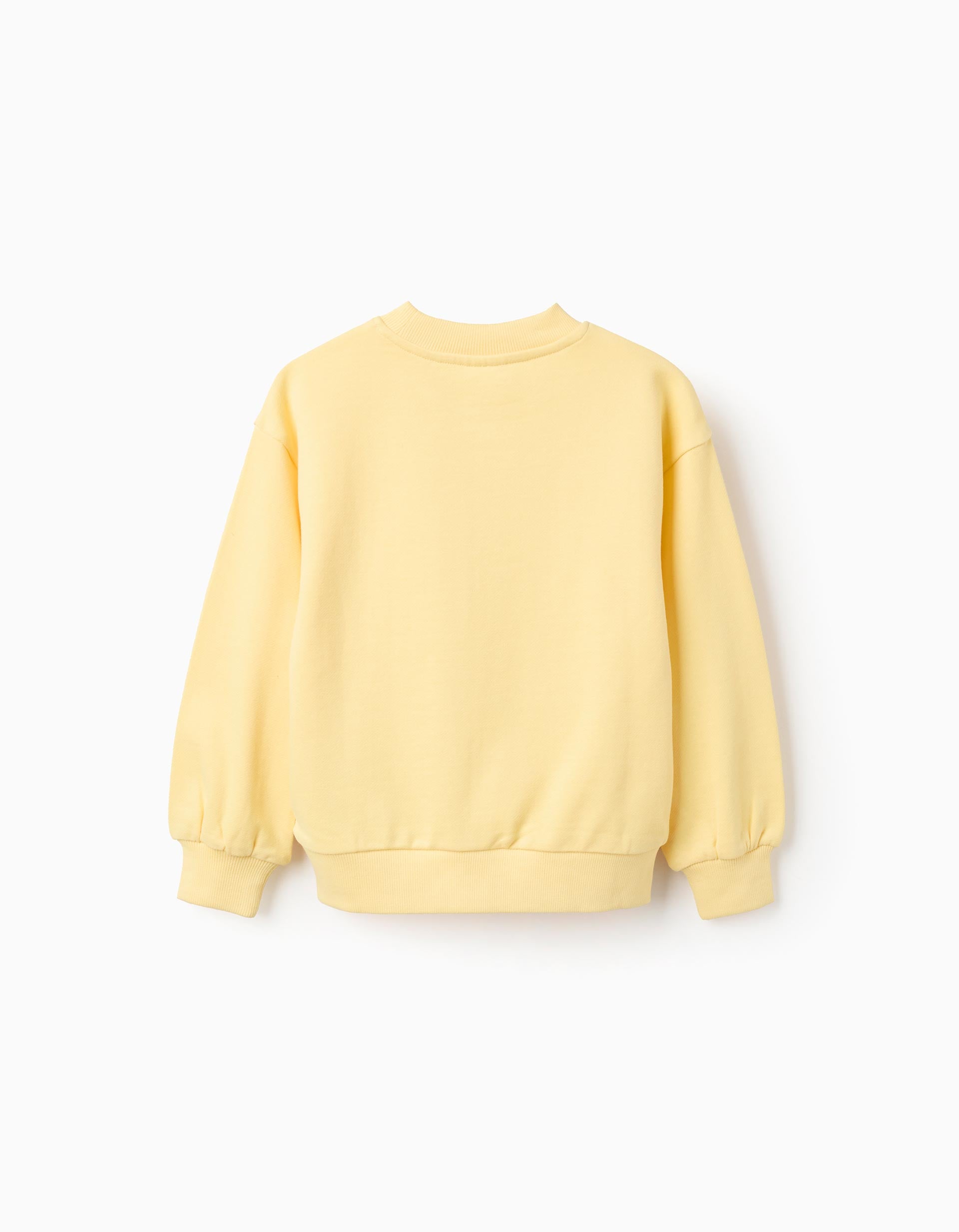 Sweat en coton avec imprimé Always Inspired pour fille, jaune