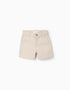 Bermudas chino midi con bolsillos para bebé niño, beige claro