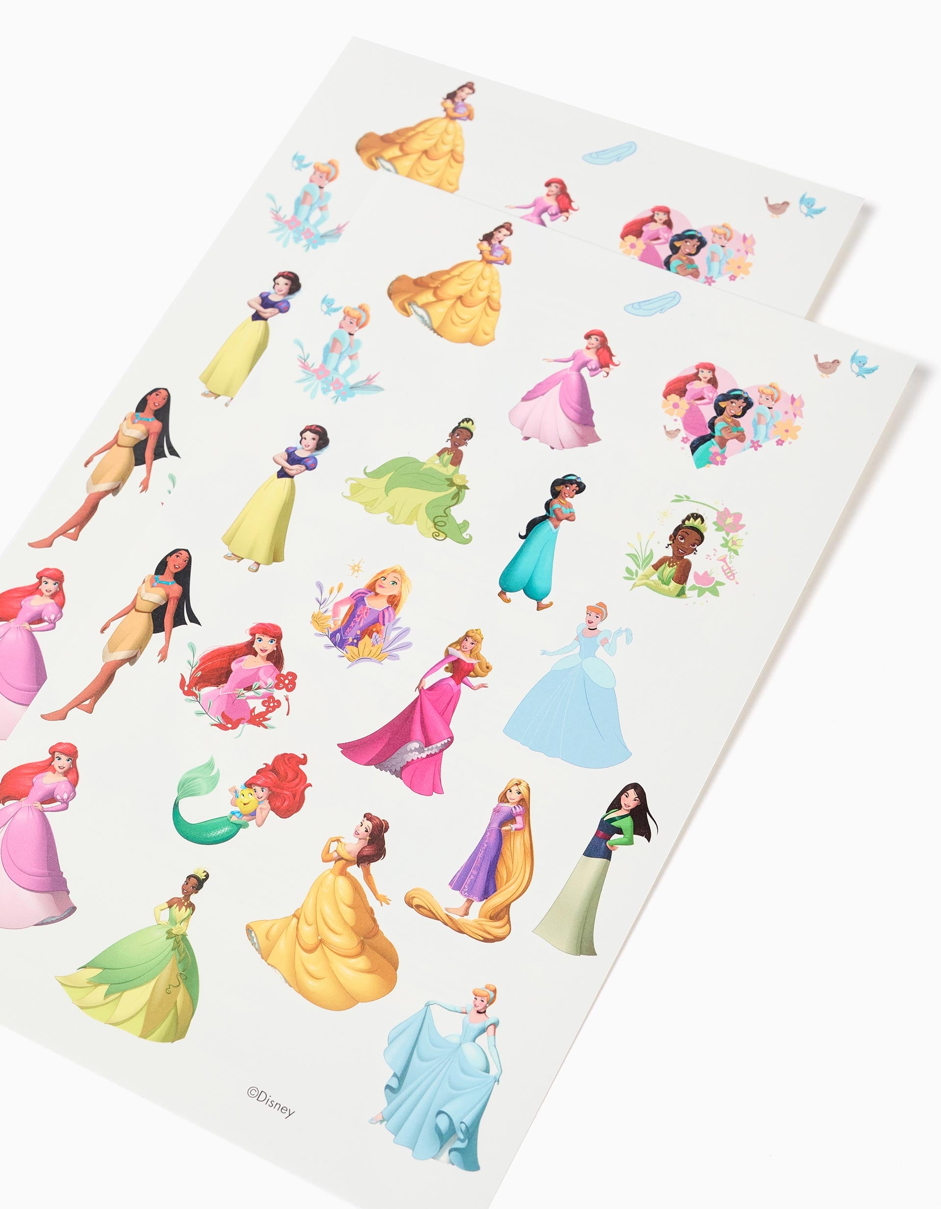 Tatuagens Temporárias com Princesas Disney para Bebé e Menina