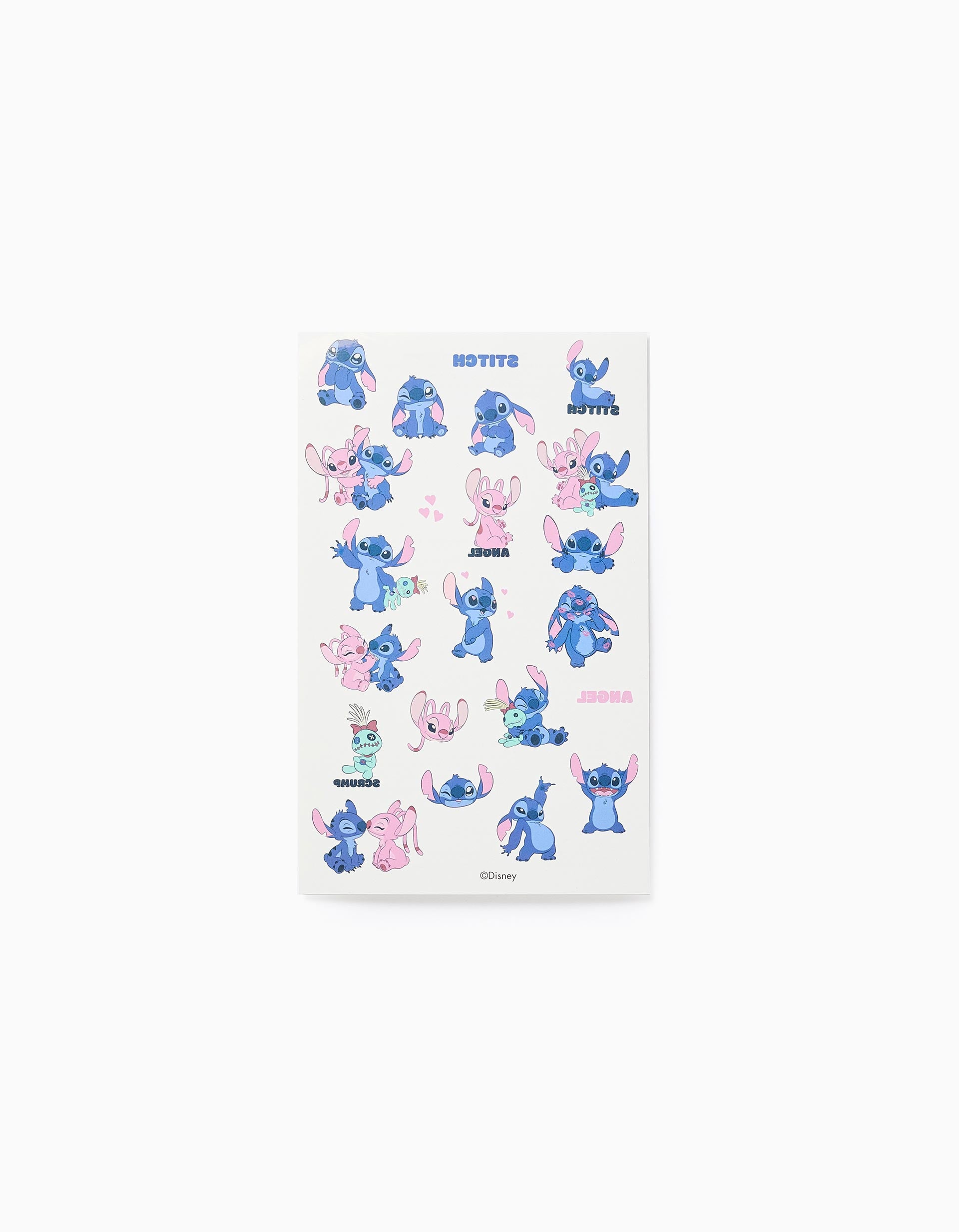 Tatuagens Temporárias com Stitch e Angel para Bebé e Menina