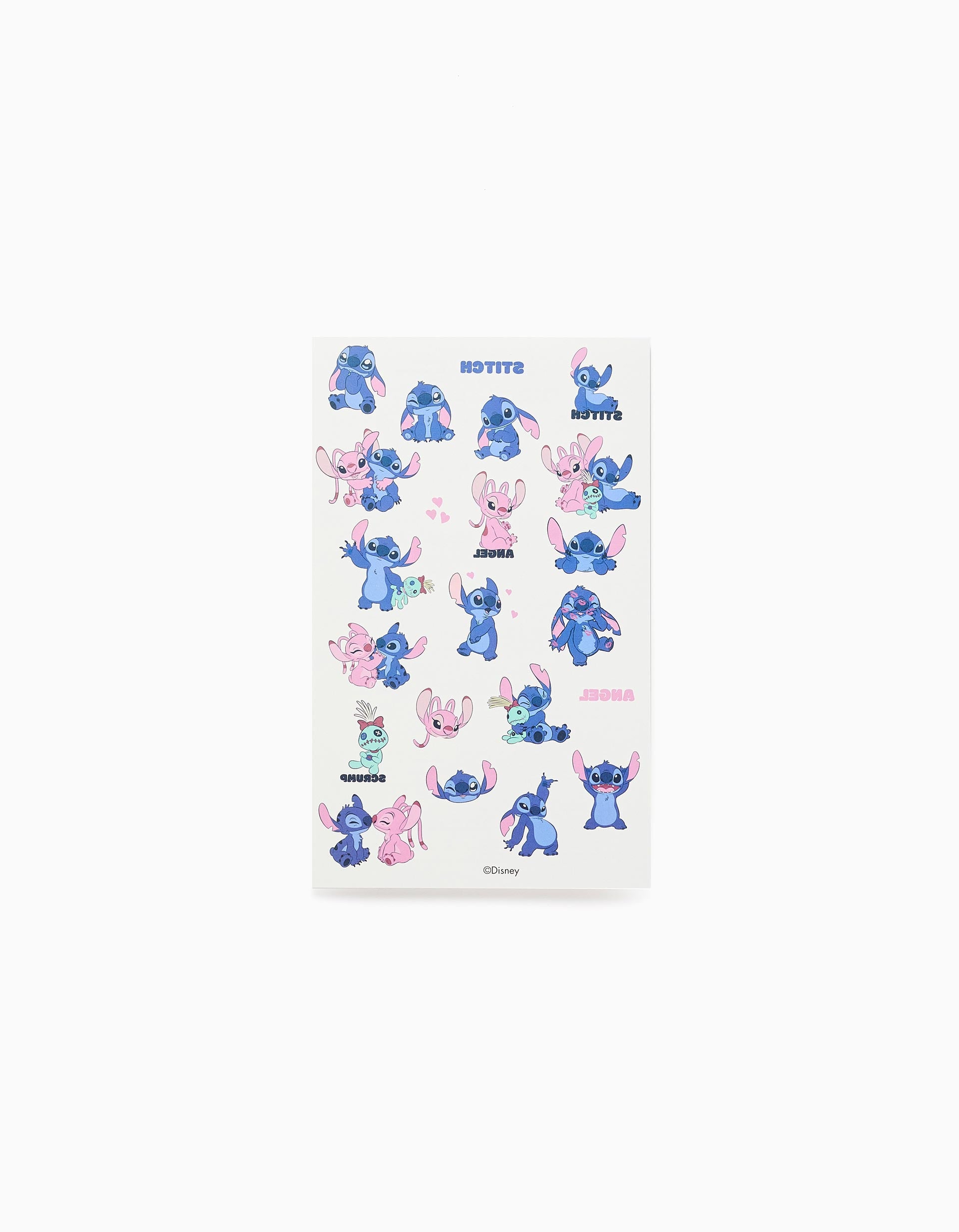 Tatuagens Temporárias com Stitch e Angel para Bebé e Menina