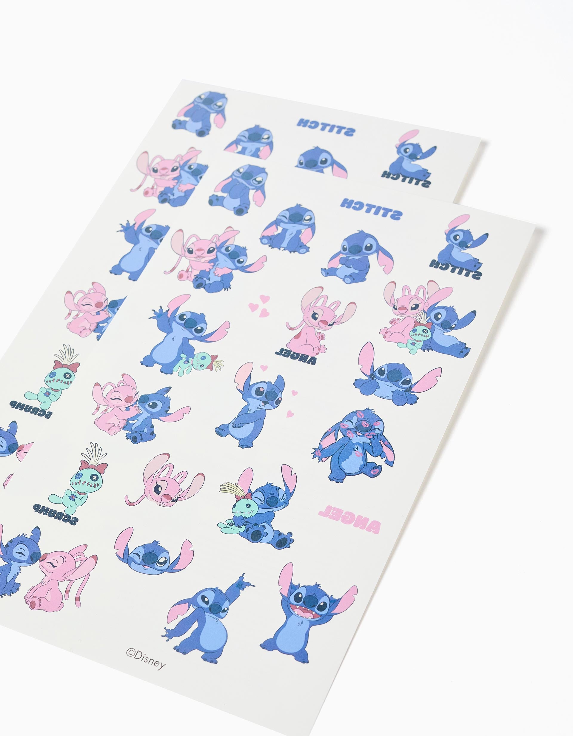 Tatuagens Temporárias com Stitch e Angel para Bebé e Menina