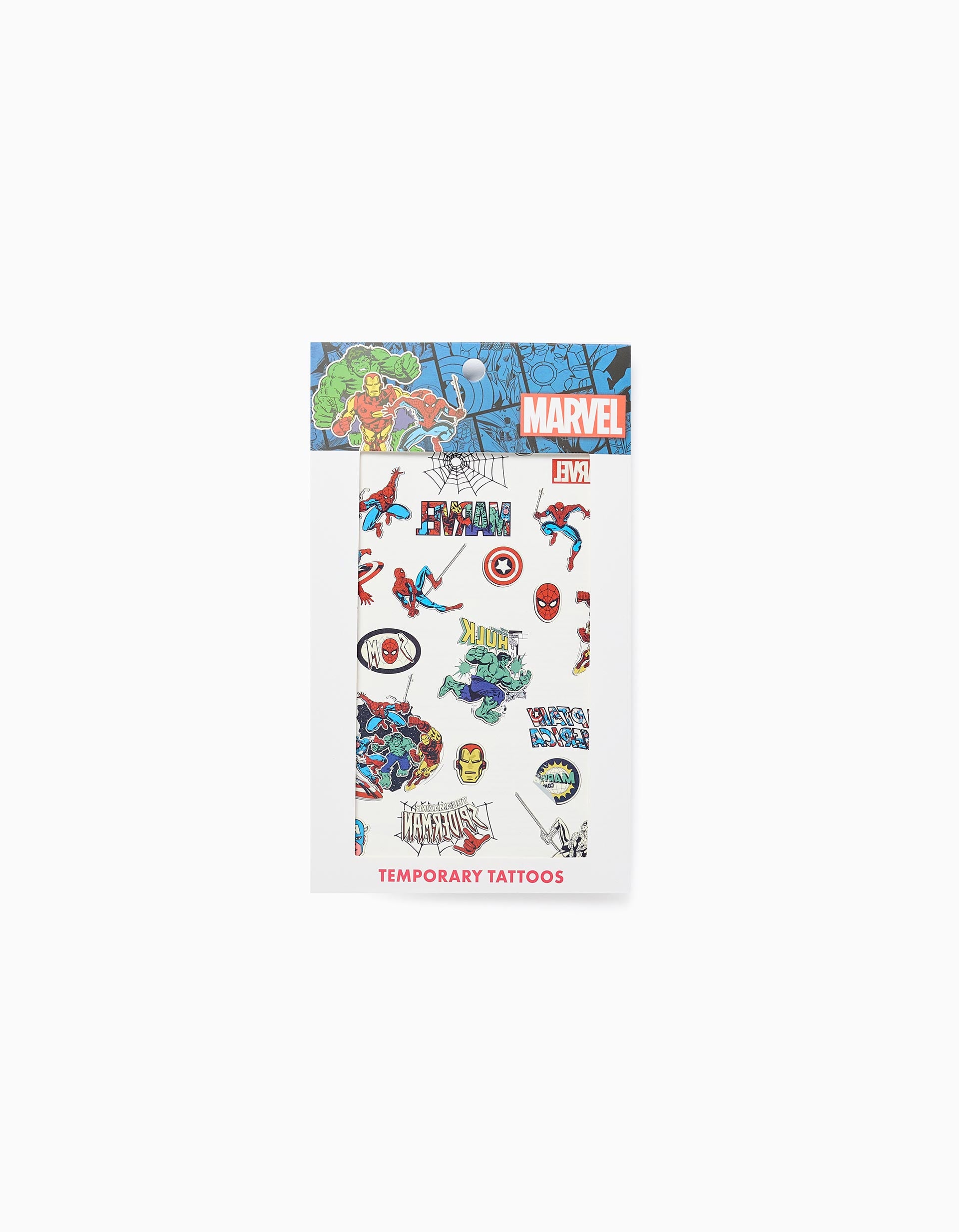 Temporary Tattoos with Marvel Superheroes for Babies and Boys