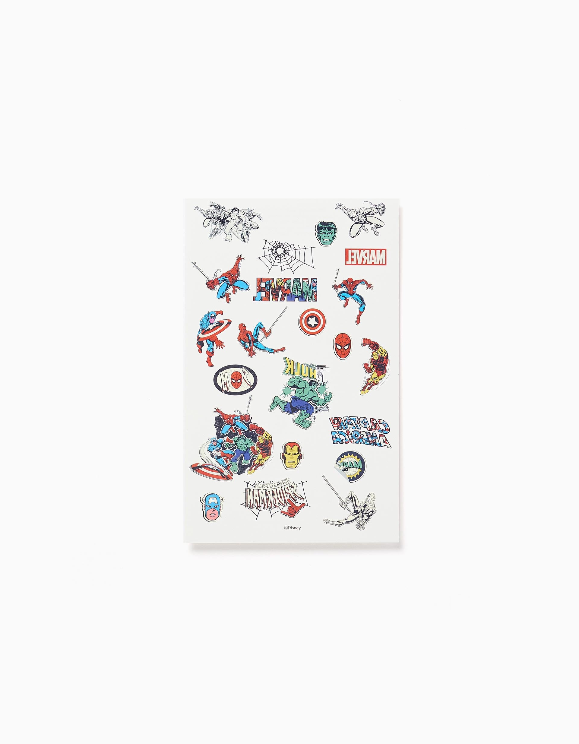 Temporary Tattoos with Marvel Superheroes for Babies and Boys