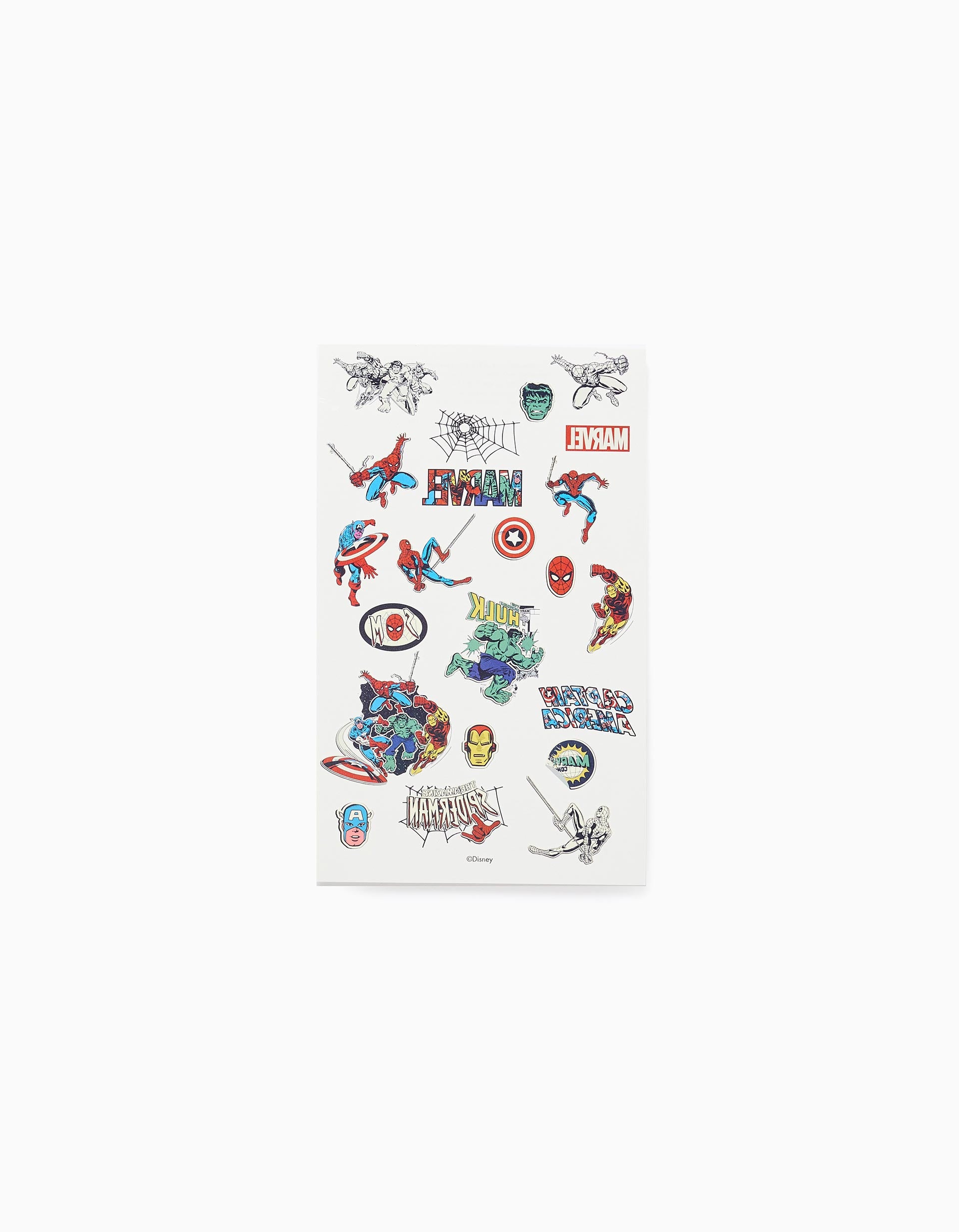 Temporary Tattoos with Marvel Superheroes for Babies and Boys
