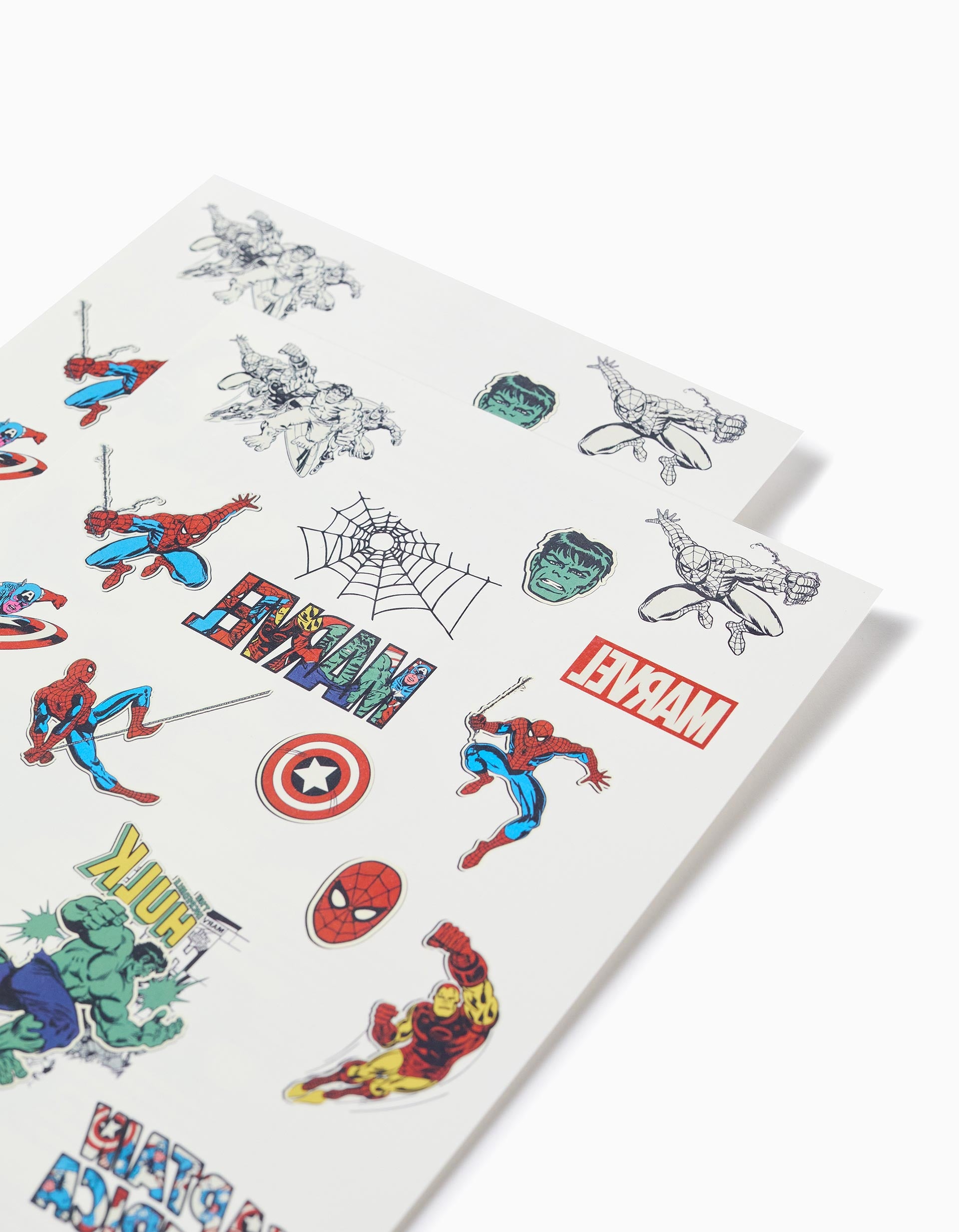 Temporary Tattoos with Marvel Superheroes for Babies and Boys
